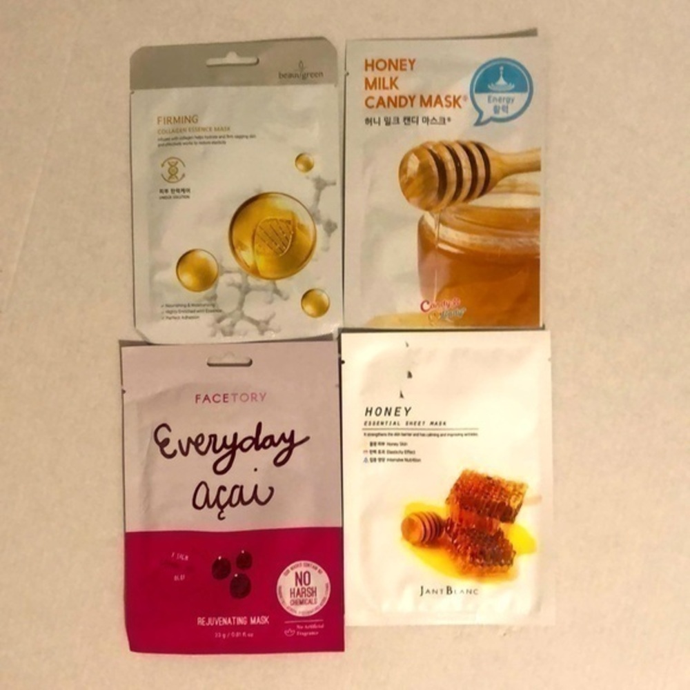 Variety pack of facial masks